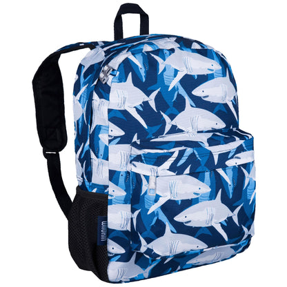 Wildkin 16-inch Kids Backpack – Durable, Padded & Spacious School Bag for Boys & Girls - Blue Stripes