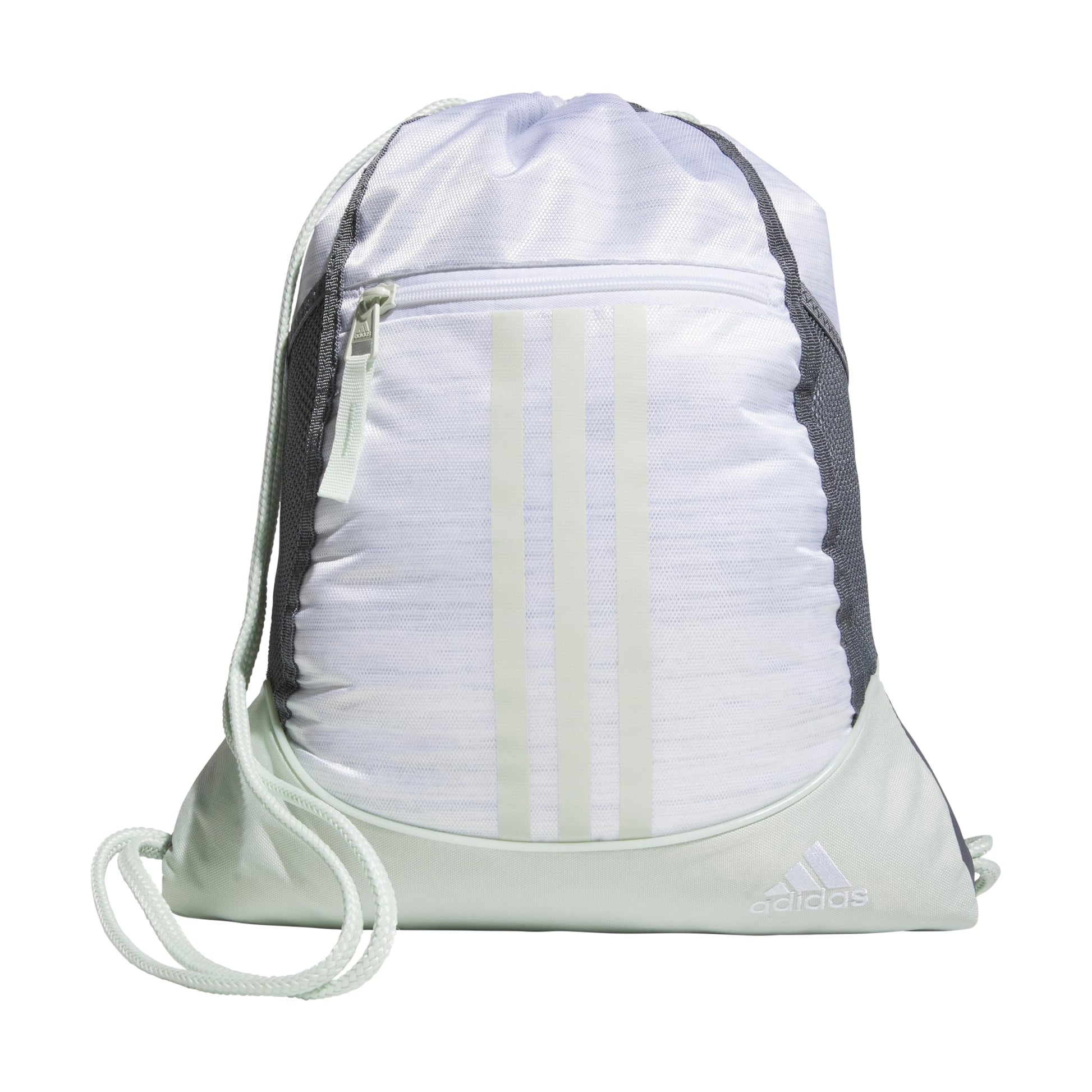 adidas Alliance Sackpack, Drawstring Backpack, Lightweight Small Gym Bag for Women and Men, Black, One Size