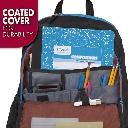 Mead Composition Notebook, Wide Ruled Paper, 7-1/2" x 9-3/4", 100 Sheets, Assorted Colors, 12 Pack (73389)