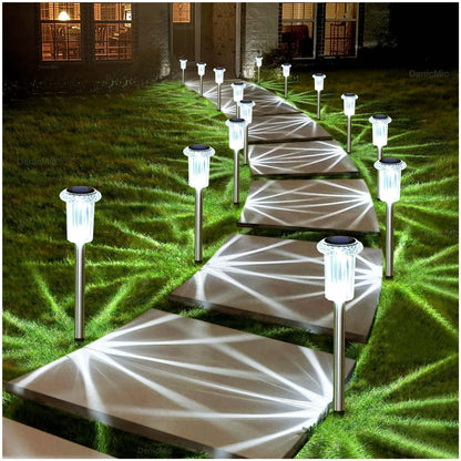 DenicMic Halloween Solar Lights Outdoor 10 Pack Purple LED Waterproof Yard Garden Patio Backyard Pathway Walkway Landscape Path Lawn Outside Halloween Decorations Outdoor