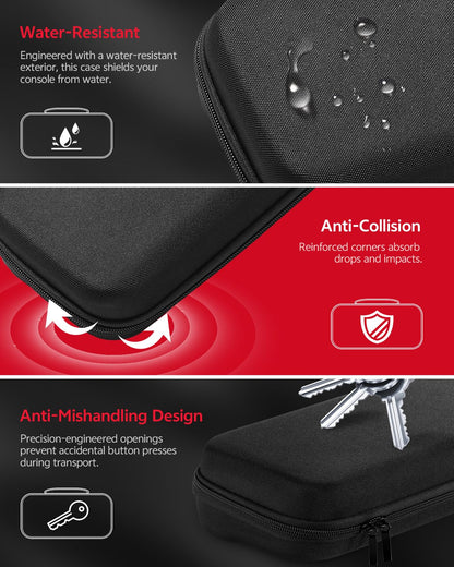 Switch 2 Pro Controllers Accessories Bundle for Nintendo 17-in-1: Carrying Case, Screen Protector, Thumb Grip for Joycon, Dockable Console Protective Cover Shell, Steering Wheel, 2025 Switch2 Game Kit
