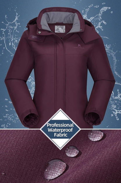 CAMEL CROWN Women's Ski Jacket Winter Snow Coat Warm Fleece Mountain Waterproof Female Jacket Snowboarding jackets