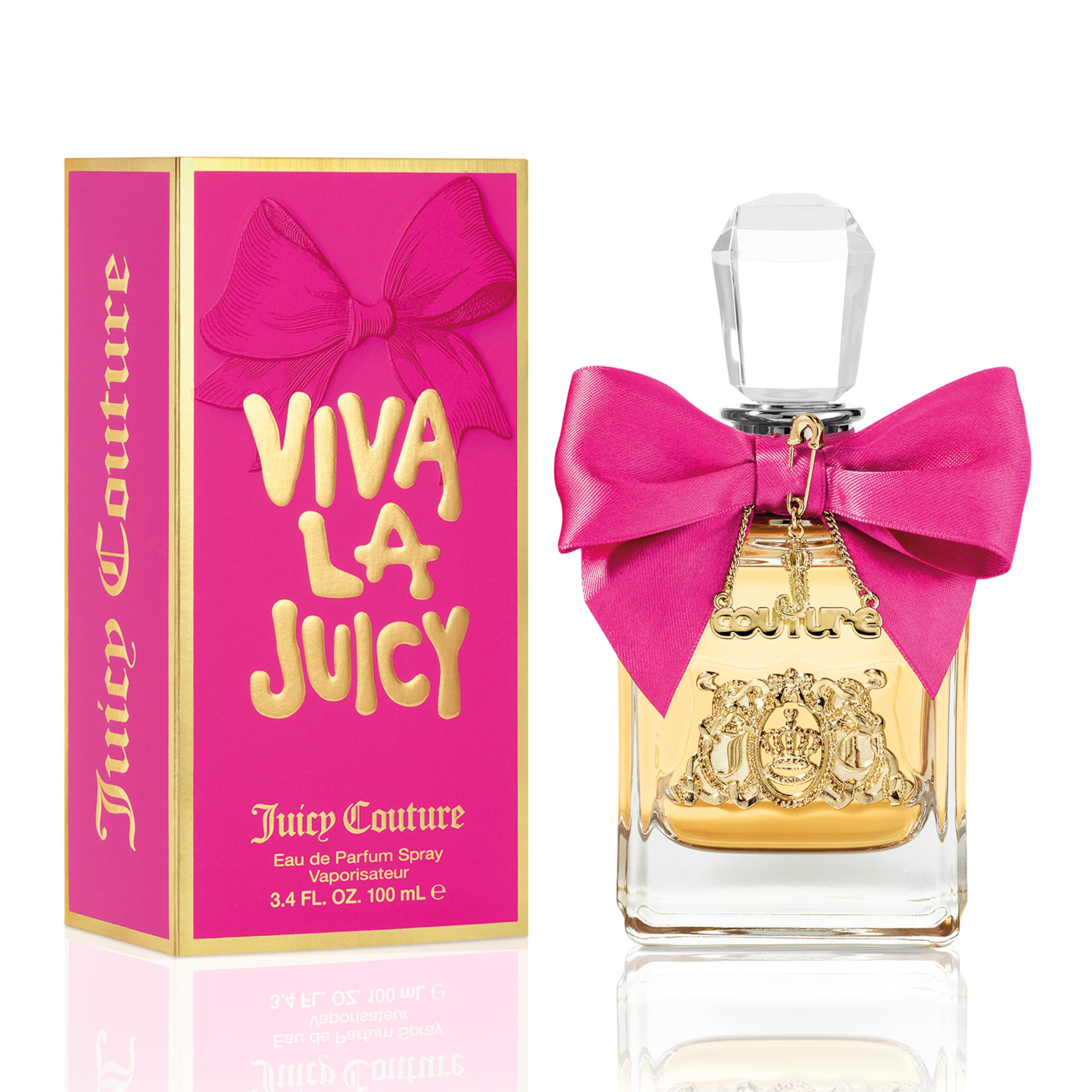 Juicy Couture Viva La Juicy Eau De Parfum, Women's Perfume with Notes of Mandarin, Gardenia & Caramel, Floral & Sweet, EDP Spray, 3.4 fl oz