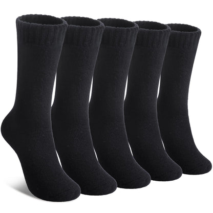 LINEMIN Wool Socks for Women Winter Warm Hiking Thick Warm Cozy Boot Crew Gift Socks 5 Pairs