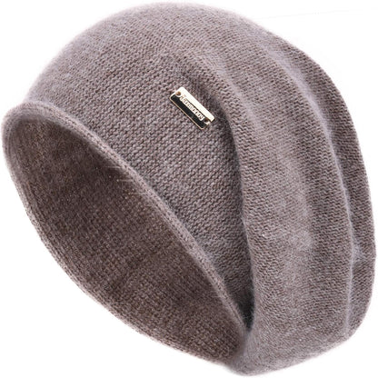 jaxmonoy Slouchy Knit Beanie Hat for Women Winter Soft Warm Ladies Laightweight Slouch Knitted Skull Beanies Cap