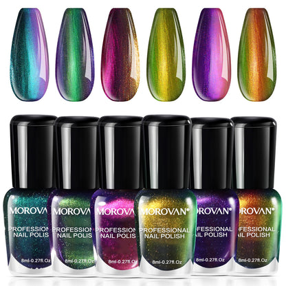 Morovan Christmas Nail Polish Set: 2025 Glitter Red Green Gold Silver Fingernail Polish Kit with Sticker Winter Quick Dry Regular Nail Polish Pack Manicure Gifts for Women Girls Holiday Party