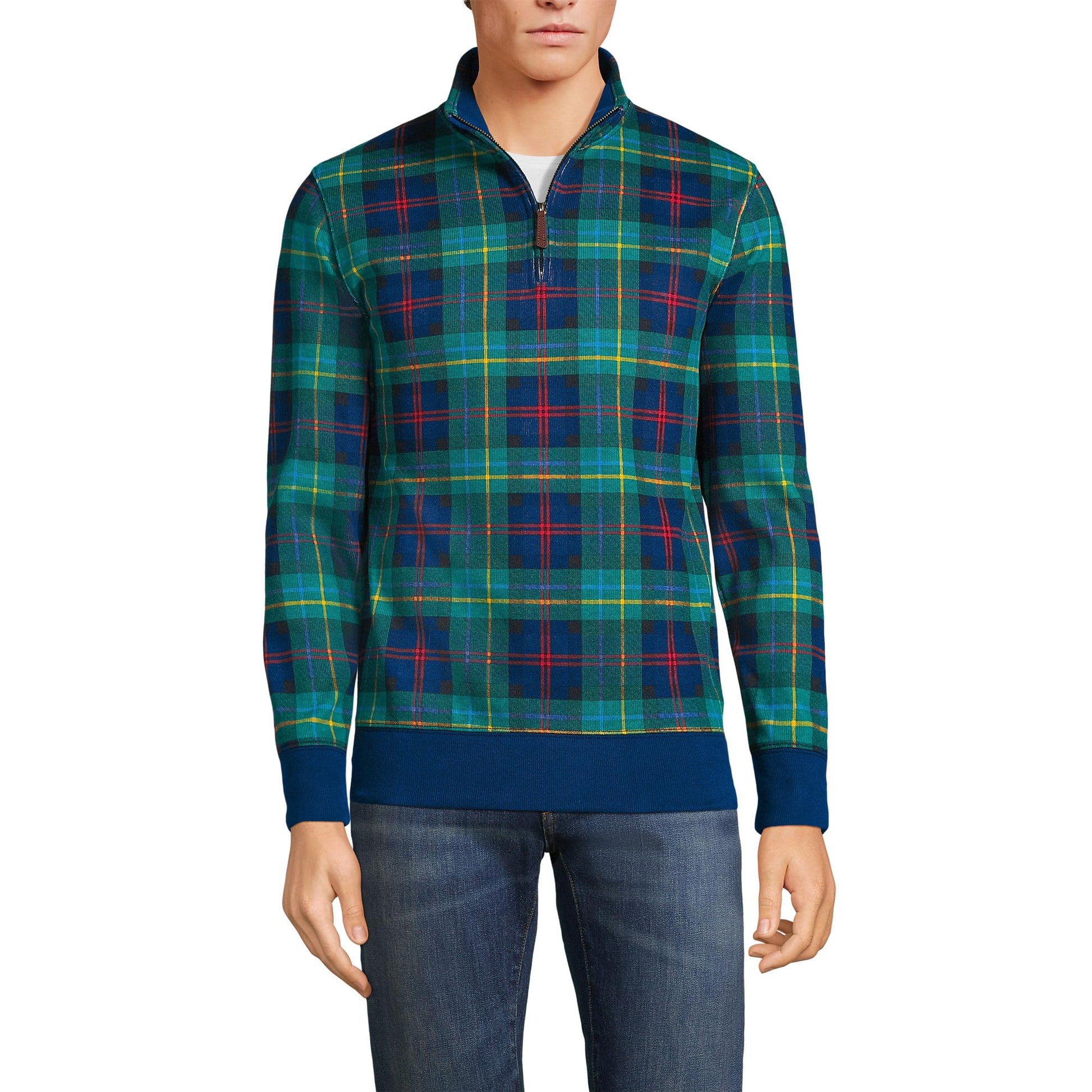 Lands' End Bedford Rib Quarter Zip Sweater