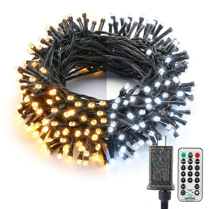 Brizled Christmas Lights, 344.16ft 1000 LED Color Changing Christmas String Lights with Remote, 11 Modes Xmas Tree Light Warm White & Multicolor Xmas Light Green Wire for Home Wedding Party