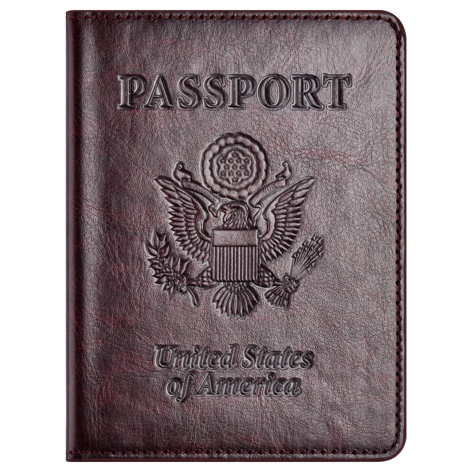 Eoehro Passport Holder for Travel Essentials, Passport Wallet Cover Case for Travel Must Haves Accessories,Passport Book Holders for Women and Men(brown)