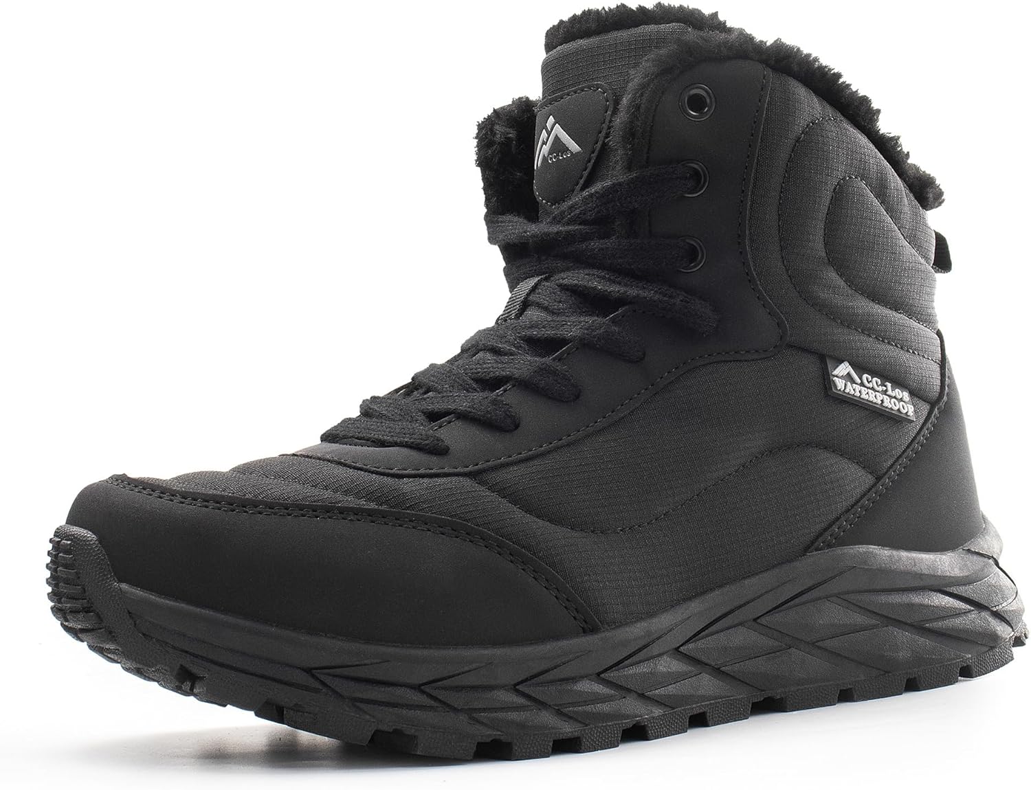 CC-Los Women's Waterproof Outdoor Winter Snow Boots | Faux Rabbit Fur Lining for Warmth | Lightweight TPR Sole | Size 5.5-10