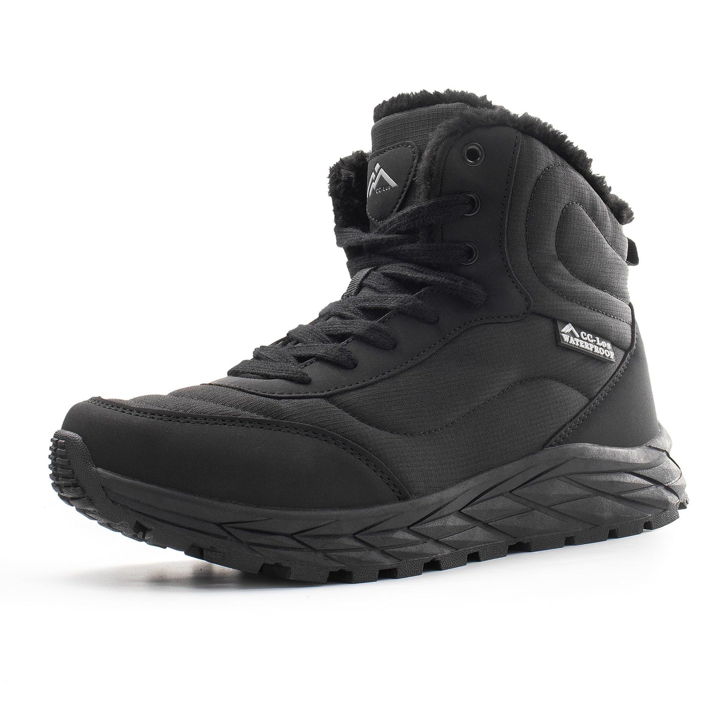 CC-Los Women's Waterproof Outdoor Winter Snow Boots | Faux Rabbit Fur Lining for Warmth | Lightweight TPR Sole | Size 5.5-10