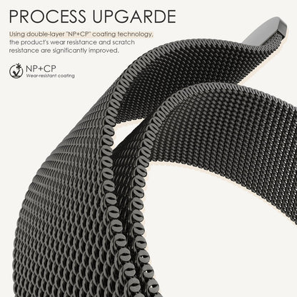 Original Milanese Loop Band Compatible with Apple Watch 38mm 40mm 41mm 42mm 44mm 45mm 46mm 49mm - Women & Men Magnetic Closure Adjustable Metal Strap for iWatch Series 11 10 9 8 7 6 5 4 SE2 3 Ultra2 3