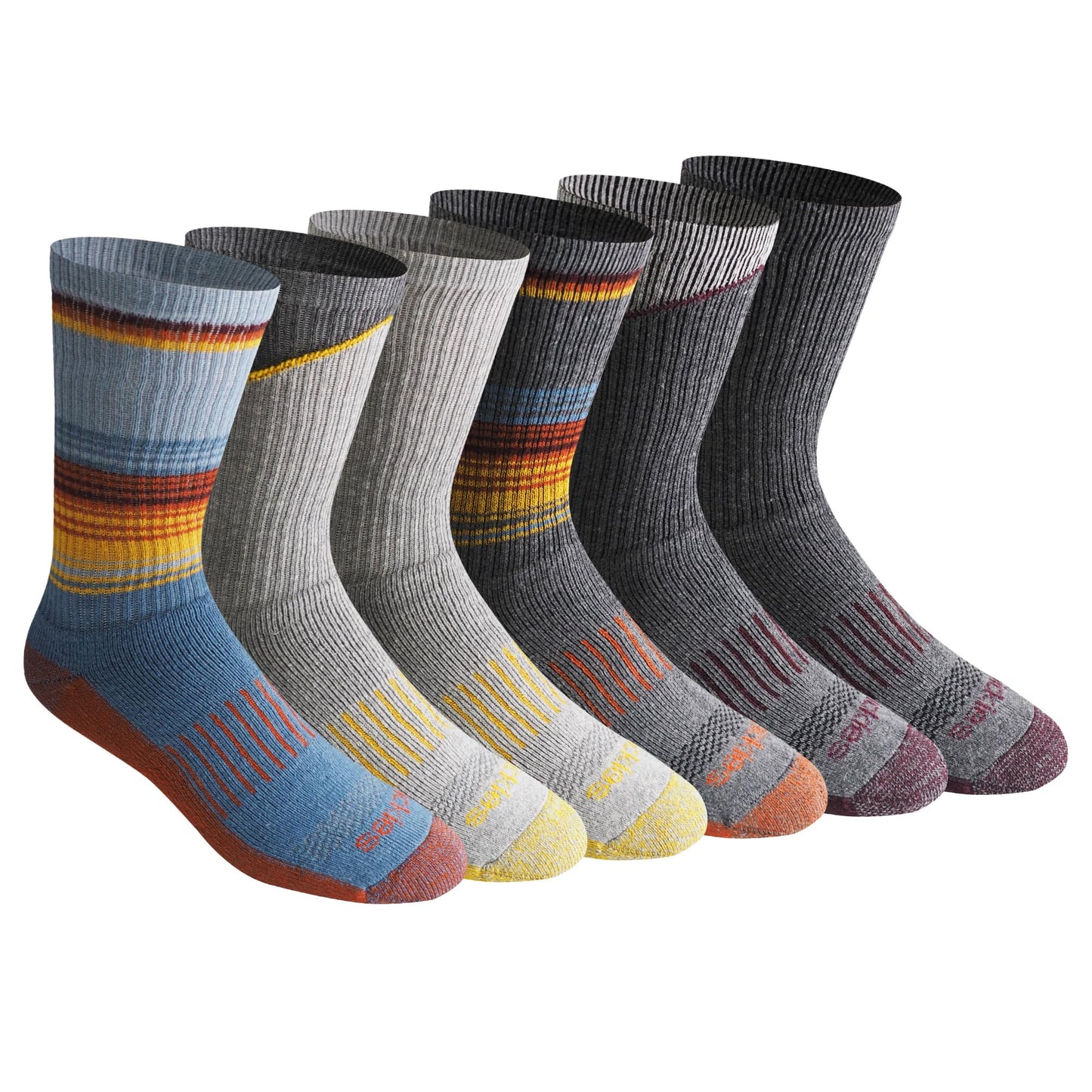 Dickies Men's Dri-Tech Original Moisture Control Crew Socks, Available in M-XXL (6, 12, 18 Pairs)