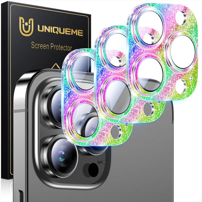 UniqueMe Compatible for 3 Pack iPhone 17 Pro Camera Lens Protector - [Drop Protection] 9H Tempered Glass Camera Cover Screen [Update New Version]【Not for 17 Pro Max】