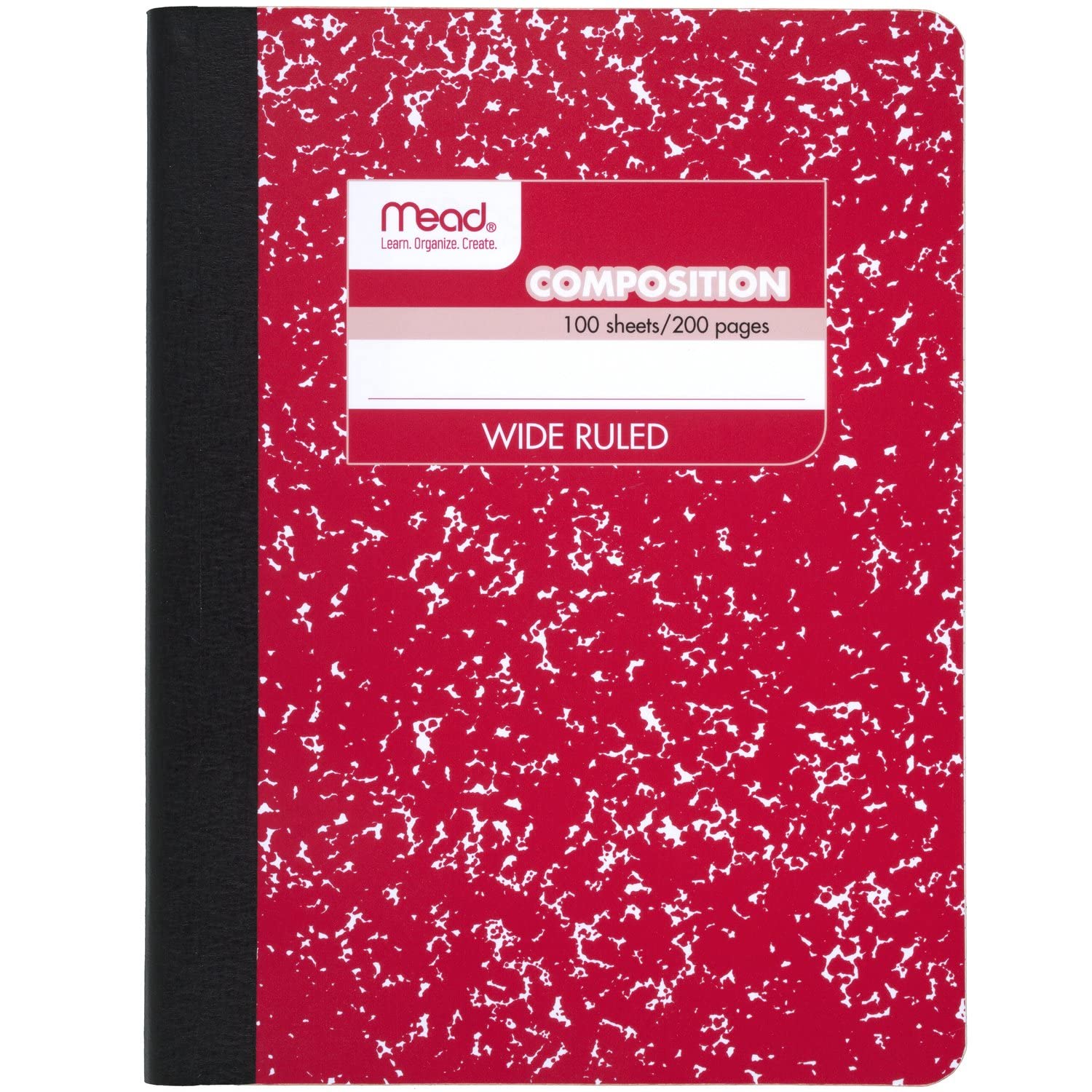 Mead Composition Notebook, Wide Ruled Paper, 7-1/2" x 9-3/4", 100 Sheets, Assorted Colors, 12 Pack (73389)