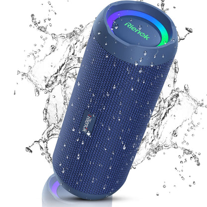 RIENOK Portable Bluetooth Speaker 30W Dual Pairing True Wireless Stereo HD Sound IPX7 Waterproof Outdoor Sport Shower Wireless Speaker Bluetooth 5.3 for Home Party