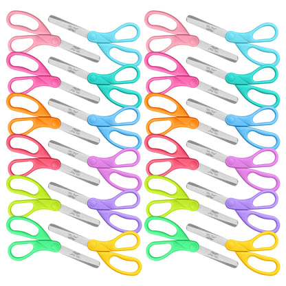 Mr. Pen Kids Scissors - 6 Pack, 5 Inch, Colored Toddler Safety Scissors for Kids, School & Preschool