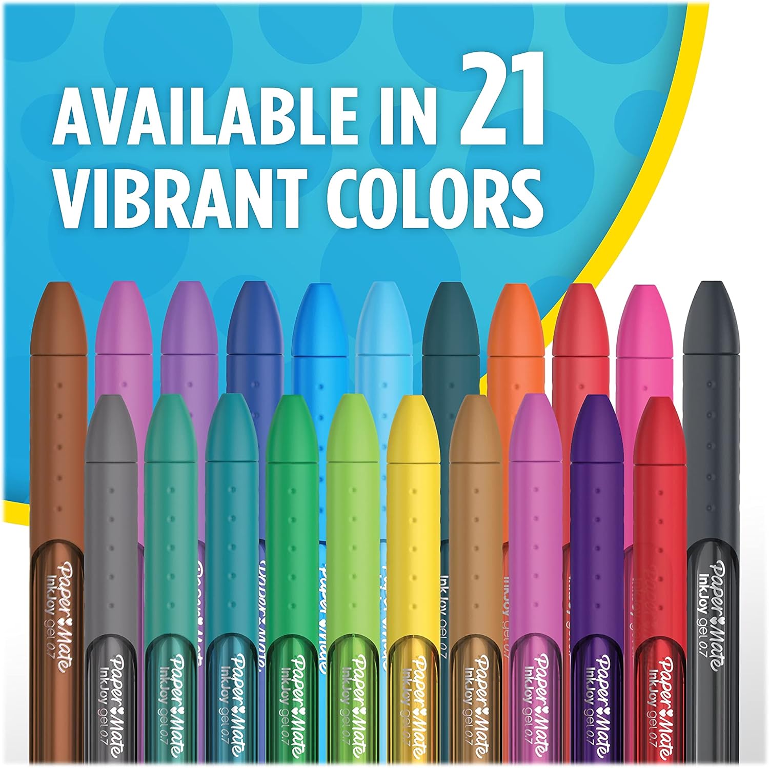 Paper Mate® InkJoy Gel Pens, Medium Point, 0.7 mm, Assorted Ink Colors, Pack Of 22 Pens