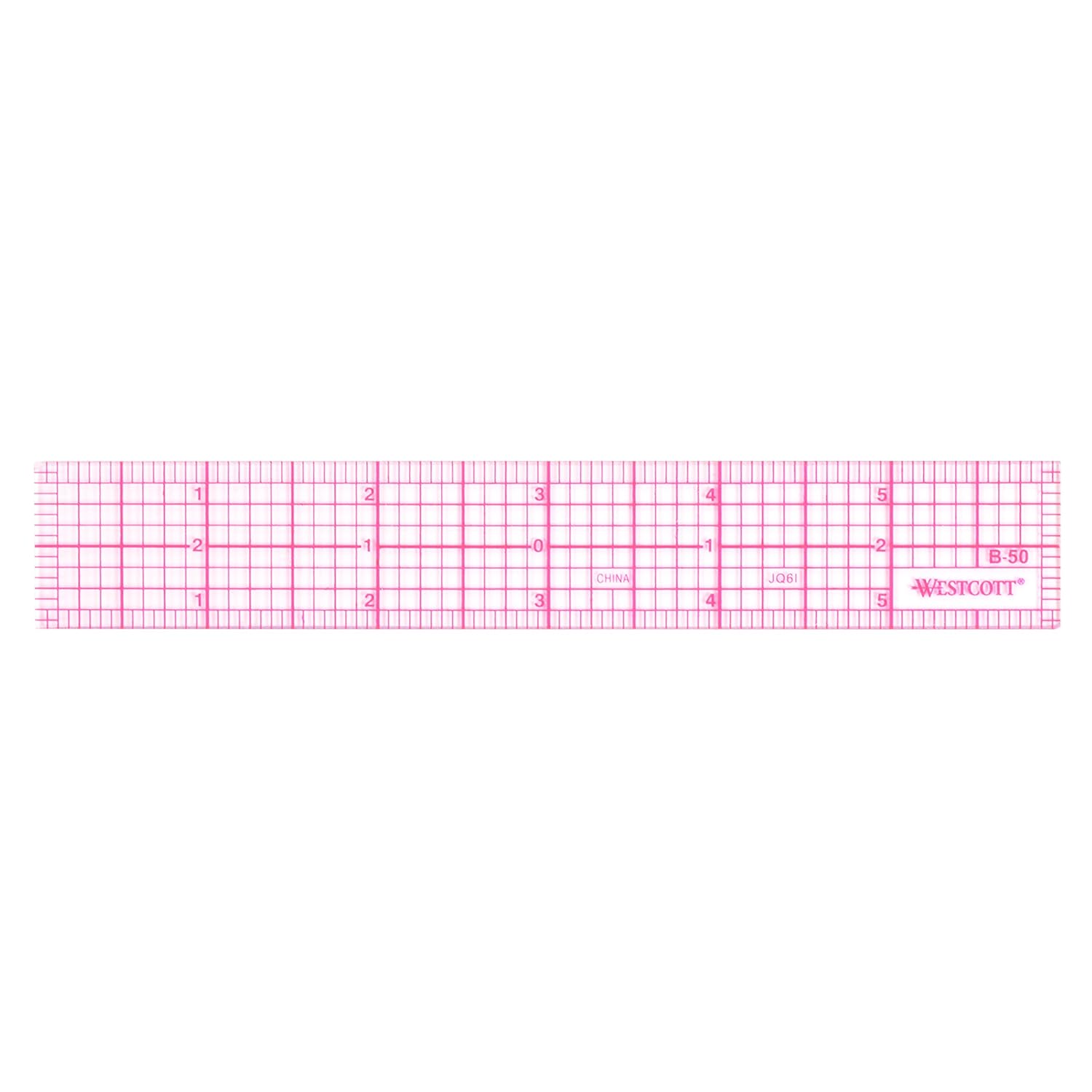 Westcott 8ths 6-Inch Beveled Transparent Ruler (B-50), Clear