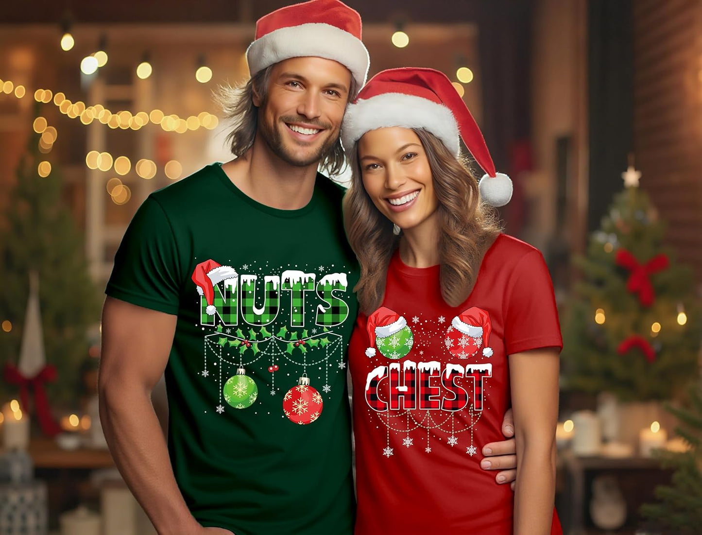 Christmas Couples Shirts Merry Christmas Family Matching Xmas Outfits Funny Holiday Graphic Pajamas Tees Top