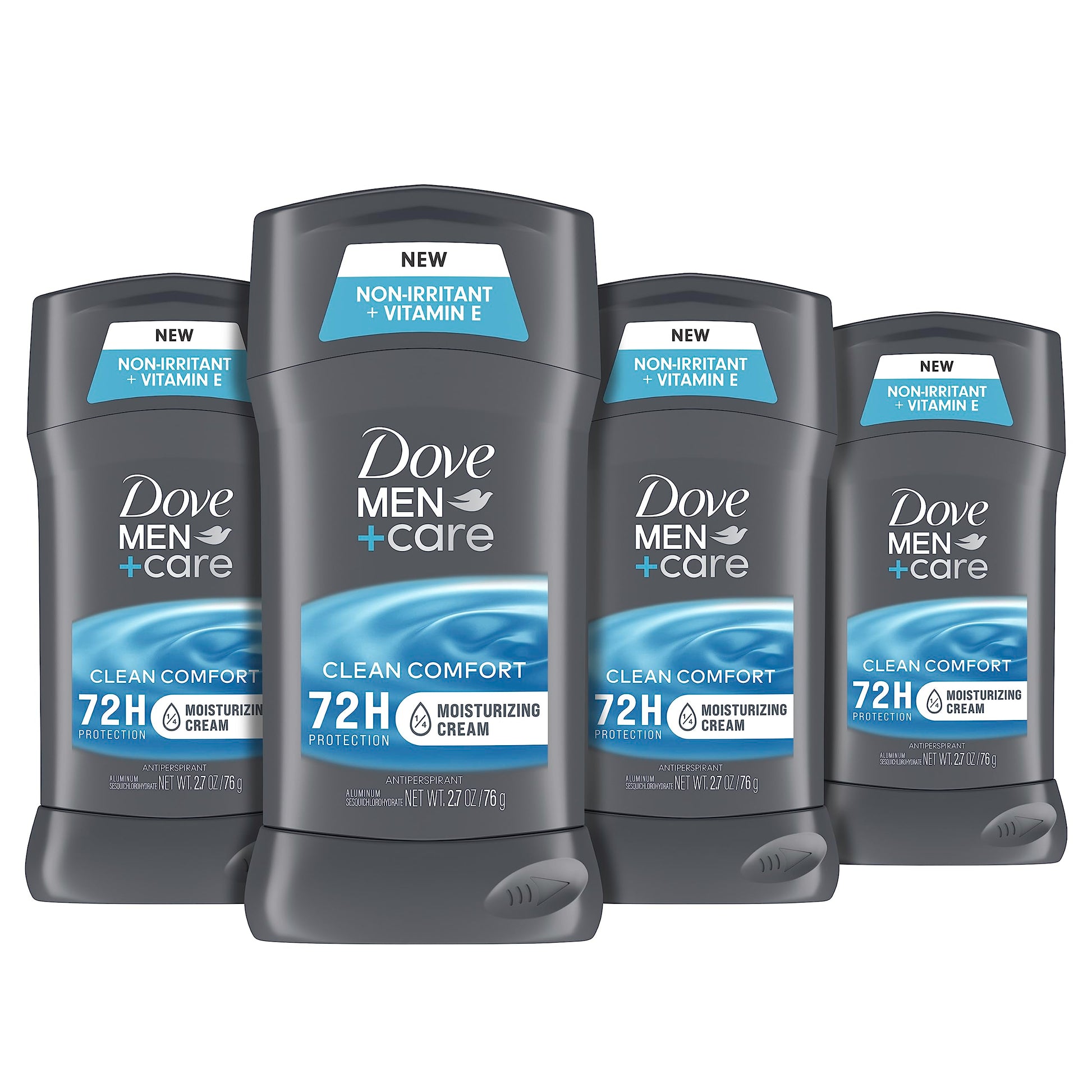Dove Men + Care Antiperspirant Deodorant, 72hr Sweat & Odor Protection, Vitamin E, Triple Moisturizer, 4 Pack