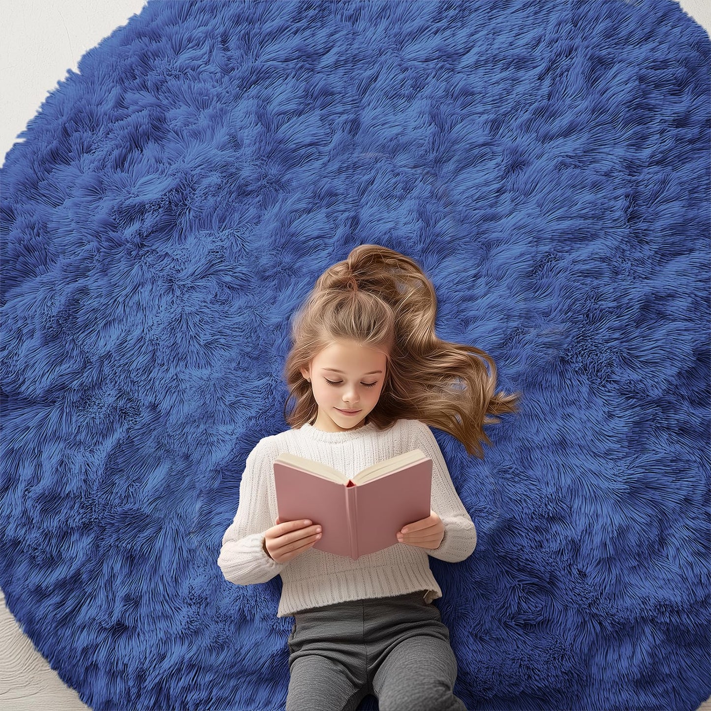 OLANLY Area Rugs for Living Room Bedroom, Machine Washable 4x5.9 ft Soft Fluffy Shaggy Bedside Rug, Indoor Floor Carpet for Kids Girls and Boys, Dorms, Nursery Rooms, Home Decor Aesthetic, Grey