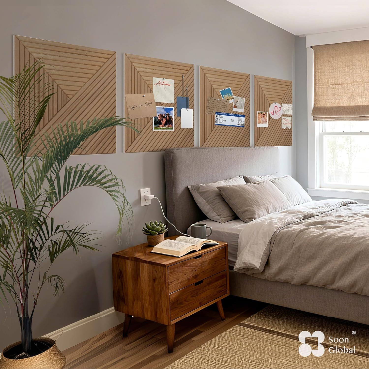 Acoustical Wall Panels, 6-Piece 23.62 X 23.62 Inches Art Acoustic Panels, Decorative Acoustic Panels, Acoustic Wall Panels, Sound Absorbing Wall Art, Arcadian Vortex