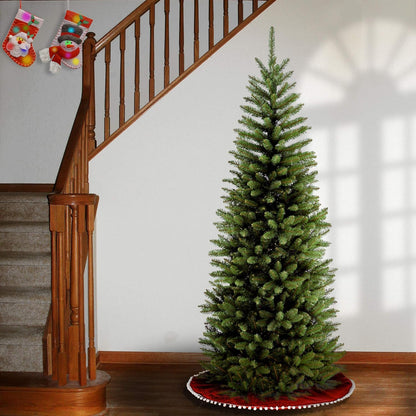 National Tree Company 6 ft Unlit Kingswood Fir Slim Artificial Christmas Tree, 629 Tips, Includes Stand, Green