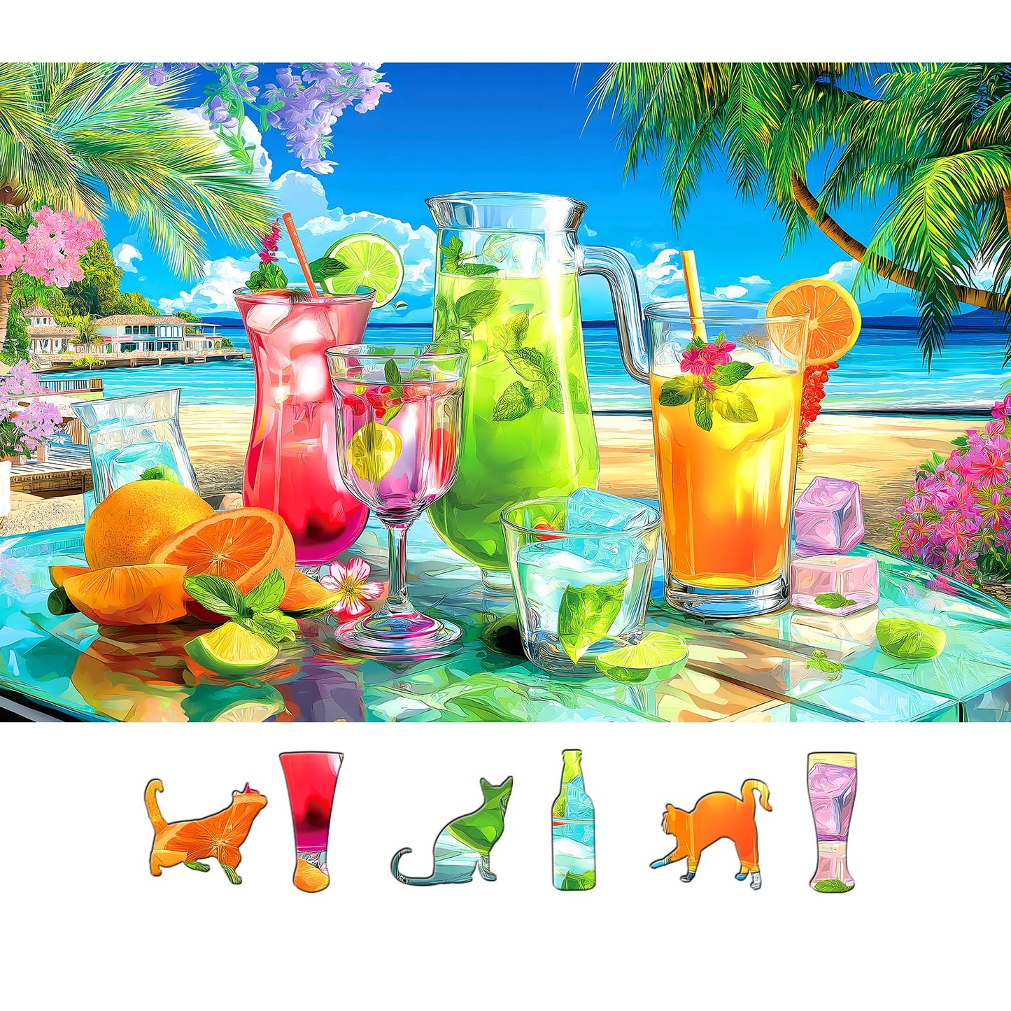 Christmas 500 Piece Jigsaw Puzzles for Adults Holiday Scene Puzzle with Letters on Back Festive Tree Stockings Fireplace Scene Fun Family Puzzles Gift for Adults Seniors（20" x 20"）