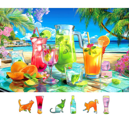 Christmas 500 Piece Jigsaw Puzzles for Adults Holiday Scene Puzzle with Letters on Back Festive Tree Stockings Fireplace Scene Fun Family Puzzles Gift for Adults Seniors（20" x 20"）