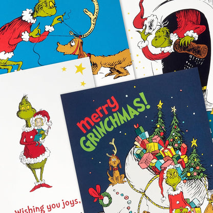 Hallmark Dr. Seuss Grinch Boxed Christmas Card Assortment (24 Cards and 24 Envelopes) Cindy Lou Who, Max the Dog, Merry Grinchmas