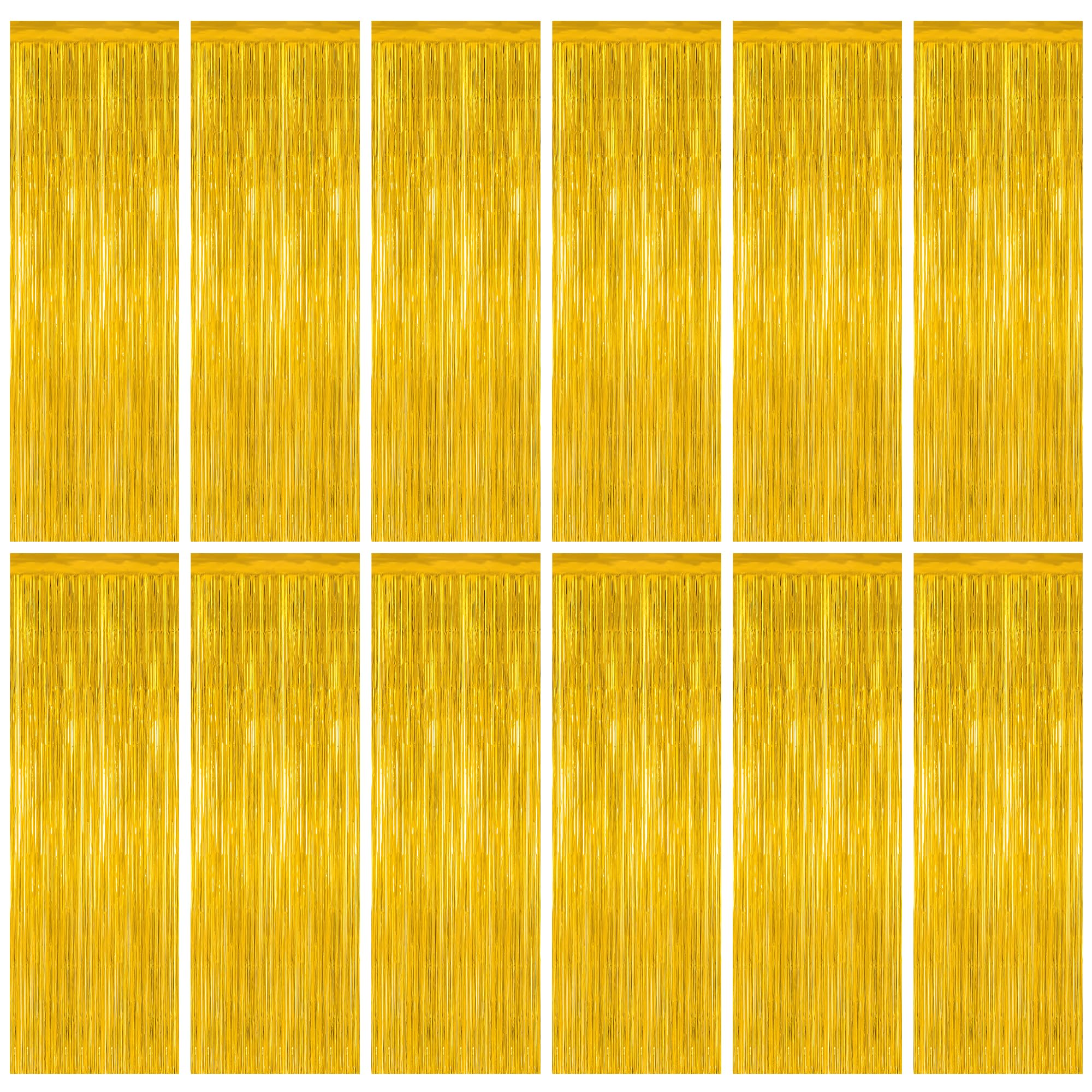 2 Pack Halloween Backdrop, 3.28 FT x 7.05 FT Foil Fringe Curtains, Orange Purple Black Party Streamer Tinsel Backdrop Curtains, Halloween Decorations Door Decor Photo Props Party Supplies