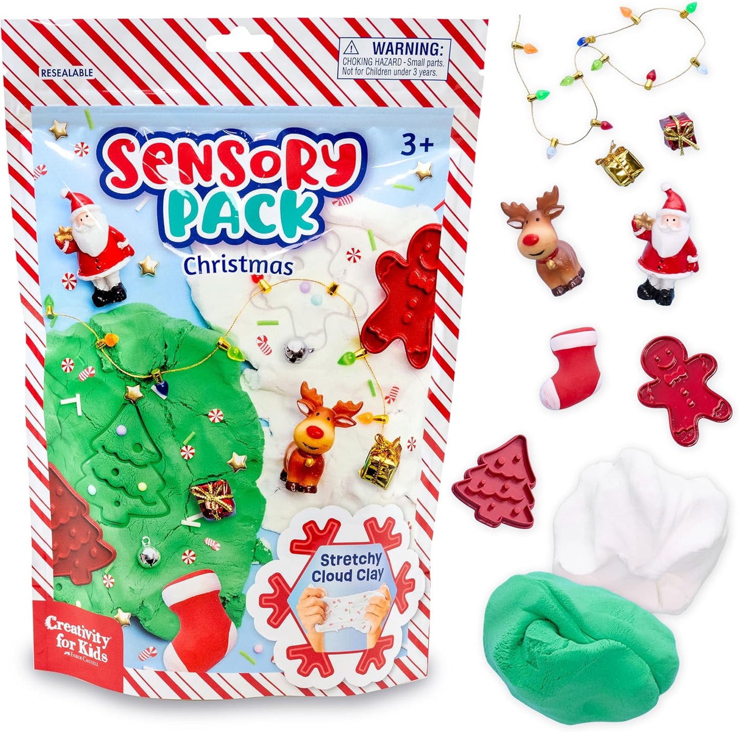 Creativity for Kids Sensory Pack: Christmas - Christmas Activities for Kids, Toddler Stocking Stuffers & Sensory Bin Filler, Travel Toys for Toddlers (Ages 3+)