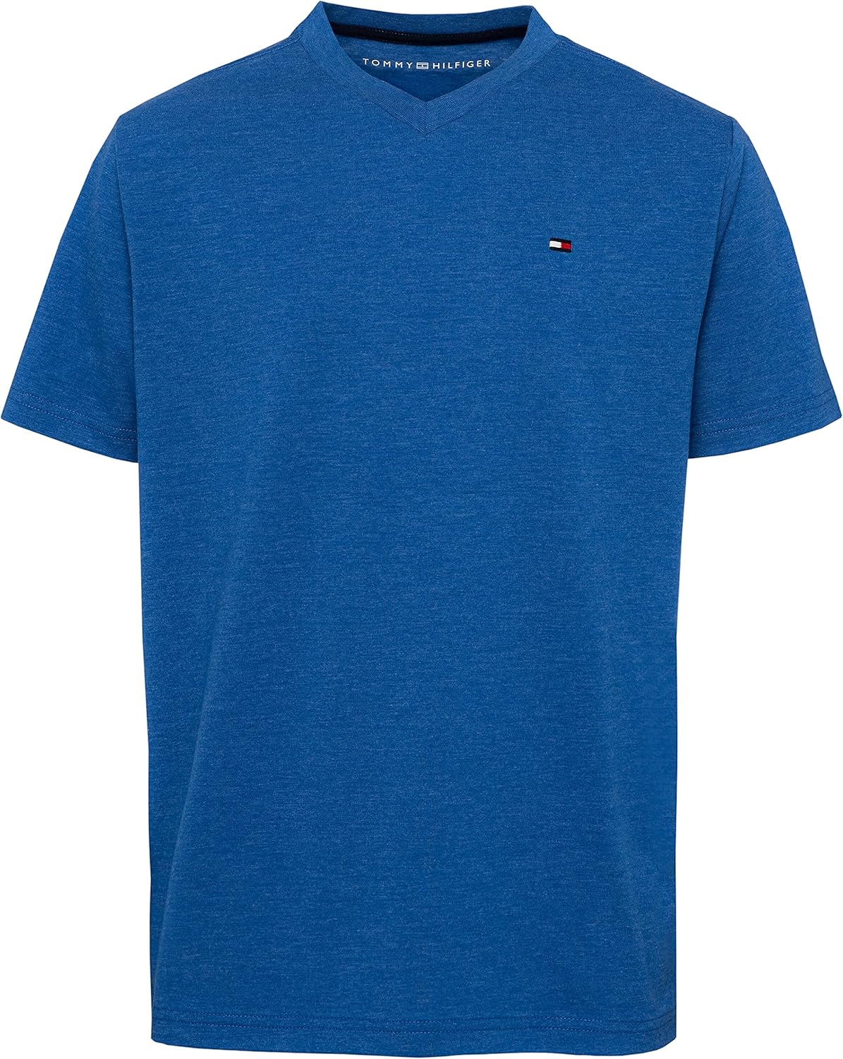Tommy Hilfiger Boys' Short Sleeve Solid V-Neck T-Shirt, Soft, Comfortable, Relaxed Fit