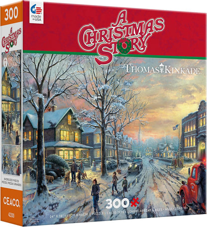 Ceaco - Thomas Kinkade - Holiday Movies - A Christmas Story - 300 Piece Jigsaw Puzzle
