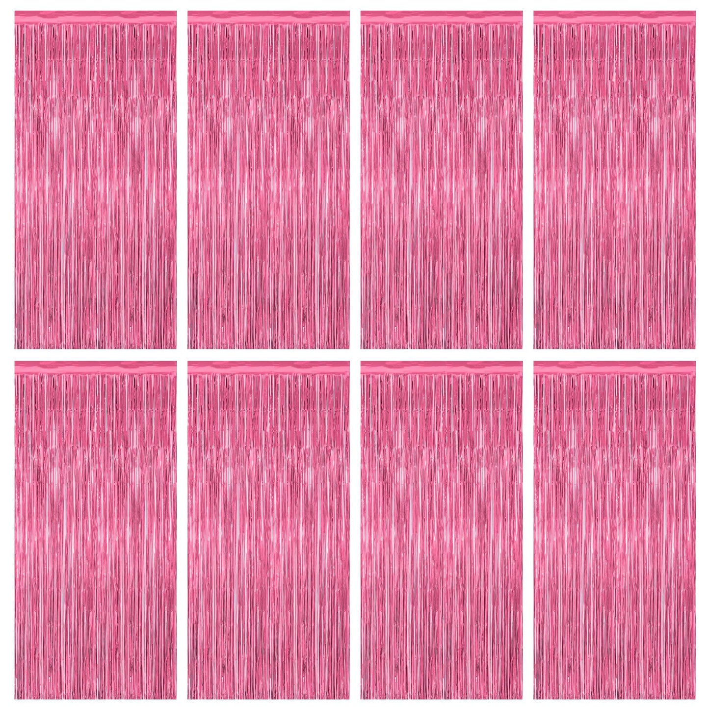 2 Pack Halloween Backdrop, 3.28 FT x 7.05 FT Foil Fringe Curtains, Orange Purple Black Party Streamer Tinsel Backdrop Curtains, Halloween Decorations Door Decor Photo Props Party Supplies