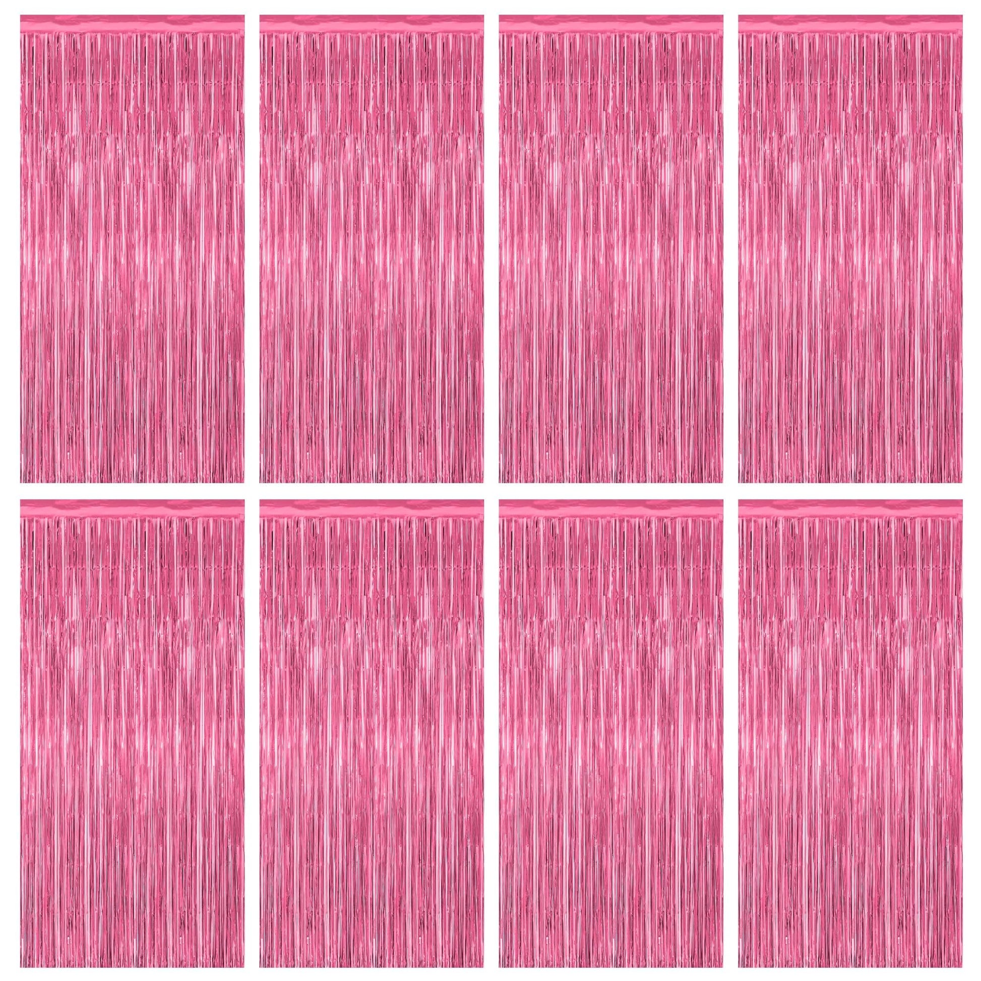 2 Pack Halloween Backdrop, 3.28 FT x 7.05 FT Foil Fringe Curtains, Orange Purple Black Party Streamer Tinsel Backdrop Curtains, Halloween Decorations Door Decor Photo Props Party Supplies