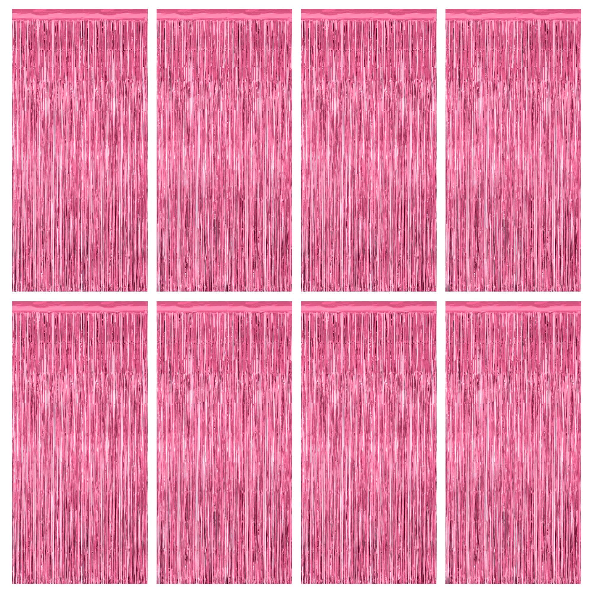 2 Pack Halloween Backdrop, 3.28 FT x 7.05 FT Foil Fringe Curtains, Orange Purple Black Party Streamer Tinsel Backdrop Curtains, Halloween Decorations Door Decor Photo Props Party Supplies