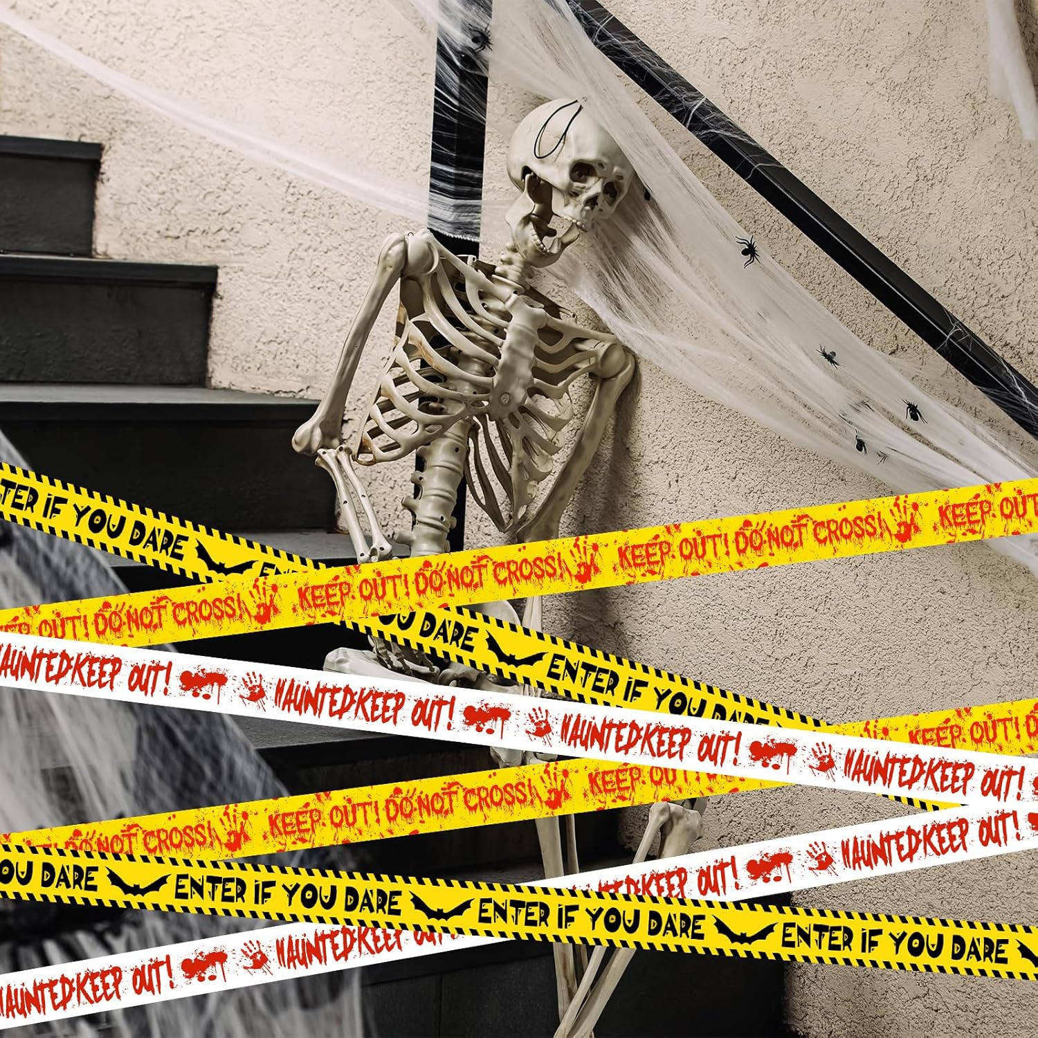 Halloween Decorations Caution Tape 3 in x 88.6 ft 3PCS, Scary Halloween Party Decorations for Indoor Outdoor, Haunted House Decor - Enter If You Dare - Haunted Keep Out - Keep Out Do Not Cross