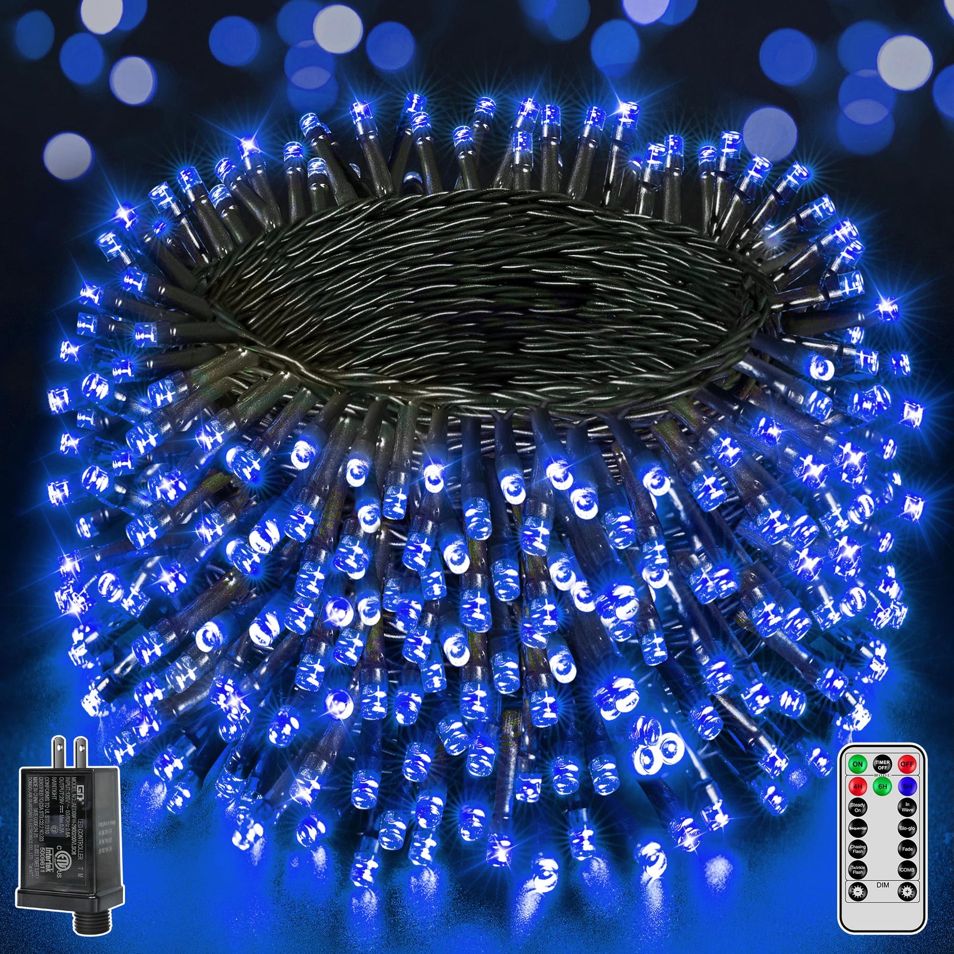 500 LED 164 FT Christmas Lights, Waterproof Outdoor String Lights with Remote and Timer, Christmas Tree Lights with 8 Modes Dimmable, Fairy Lights for Holiday Decor (Red and Green)