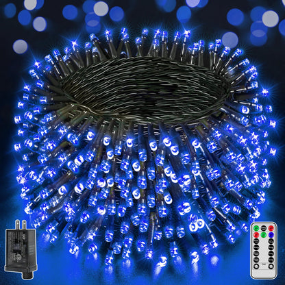 500 LED 164 FT Christmas Lights, Waterproof Outdoor String Lights with Remote and Timer, Christmas Tree Lights with 8 Modes Dimmable, Fairy Lights for Holiday Decor (Red and Green)