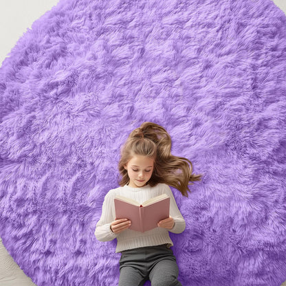 OLANLY Area Rugs for Living Room Bedroom, Machine Washable 4x5.9 ft Soft Fluffy Shaggy Bedside Rug, Indoor Floor Carpet for Kids Girls and Boys, Dorms, Nursery Rooms, Home Decor Aesthetic, Grey