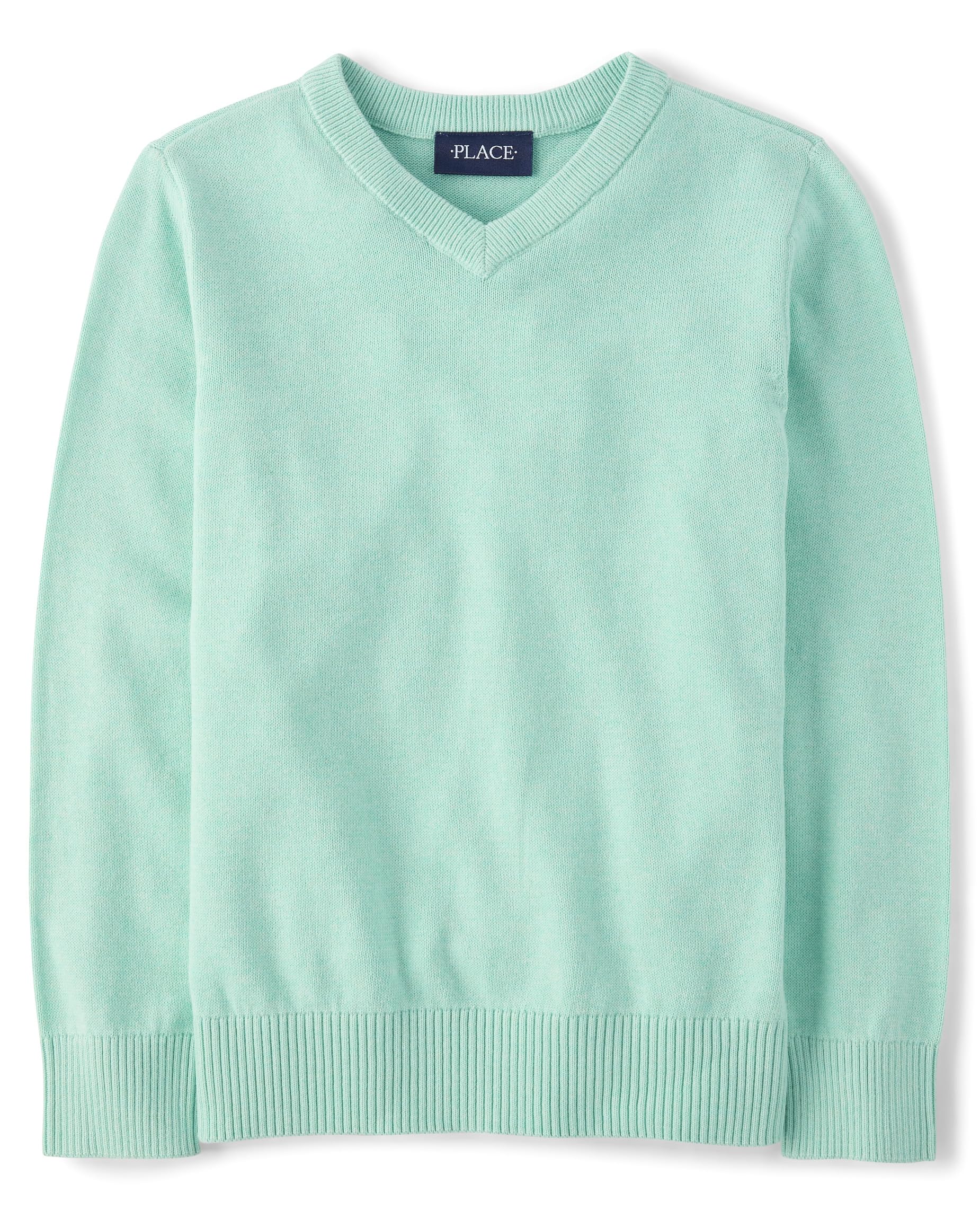 The Children's Place Boys' Long Sleeve V-Neck Pullover Sweater