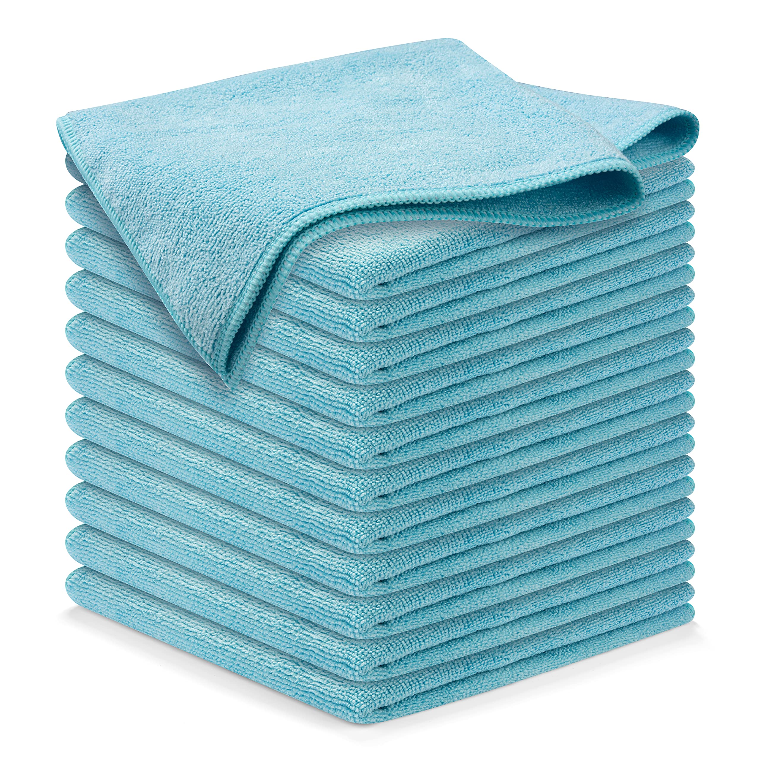 USANOOKS Microfiber Cleaning Cloth Grey - 12 Pcs (12.5"x12.5") - High Performance - 1200 Washes, Ultra Absorbent Microfiber Towel Weave Grime & Liquid for Streak-Free Mirror Shine - Car Washing Cloth