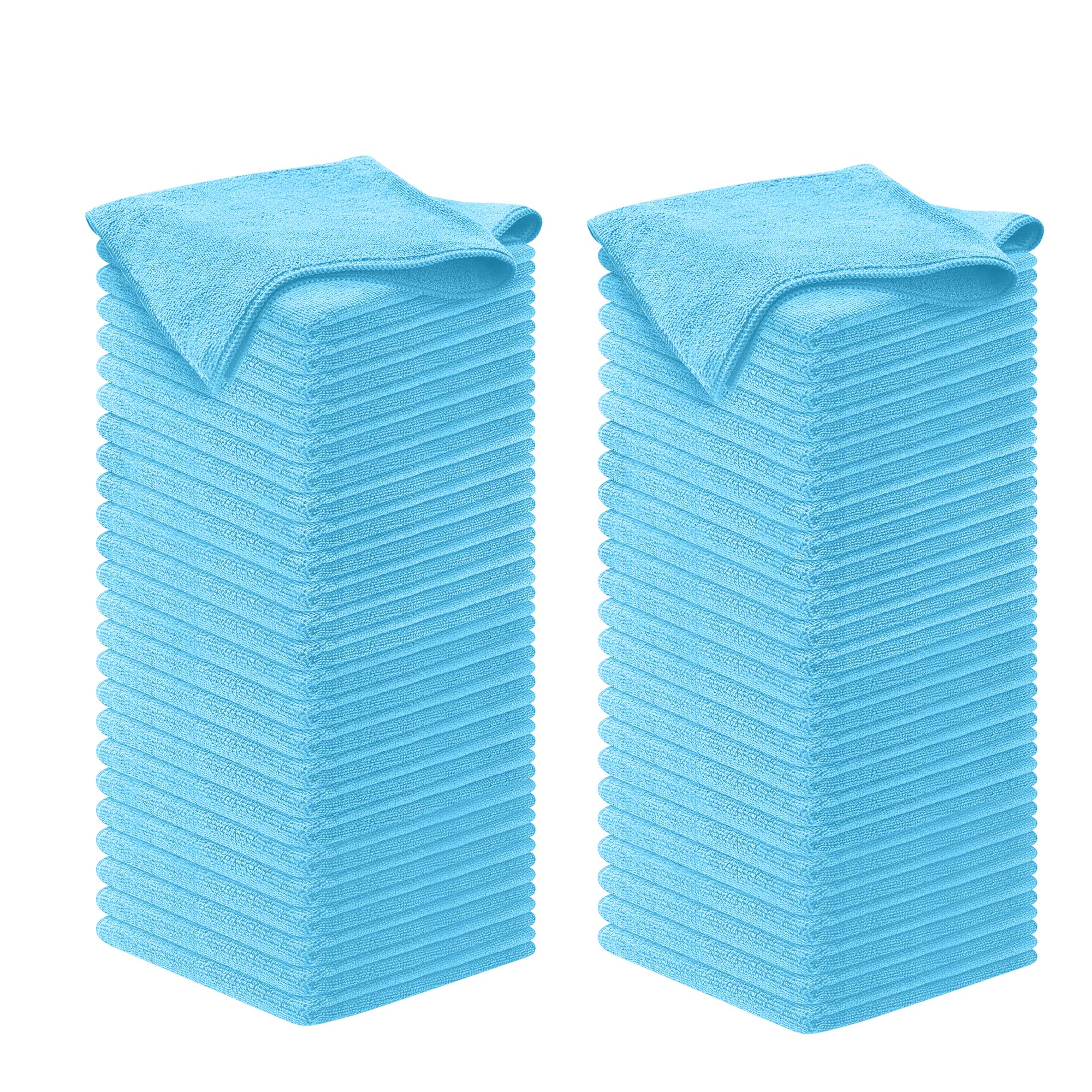 USANOOKS Microfiber Cleaning Cloth Grey - 12 Pcs (12.5"x12.5") - High Performance - 1200 Washes, Ultra Absorbent Microfiber Towel Weave Grime & Liquid for Streak-Free Mirror Shine - Car Washing Cloth