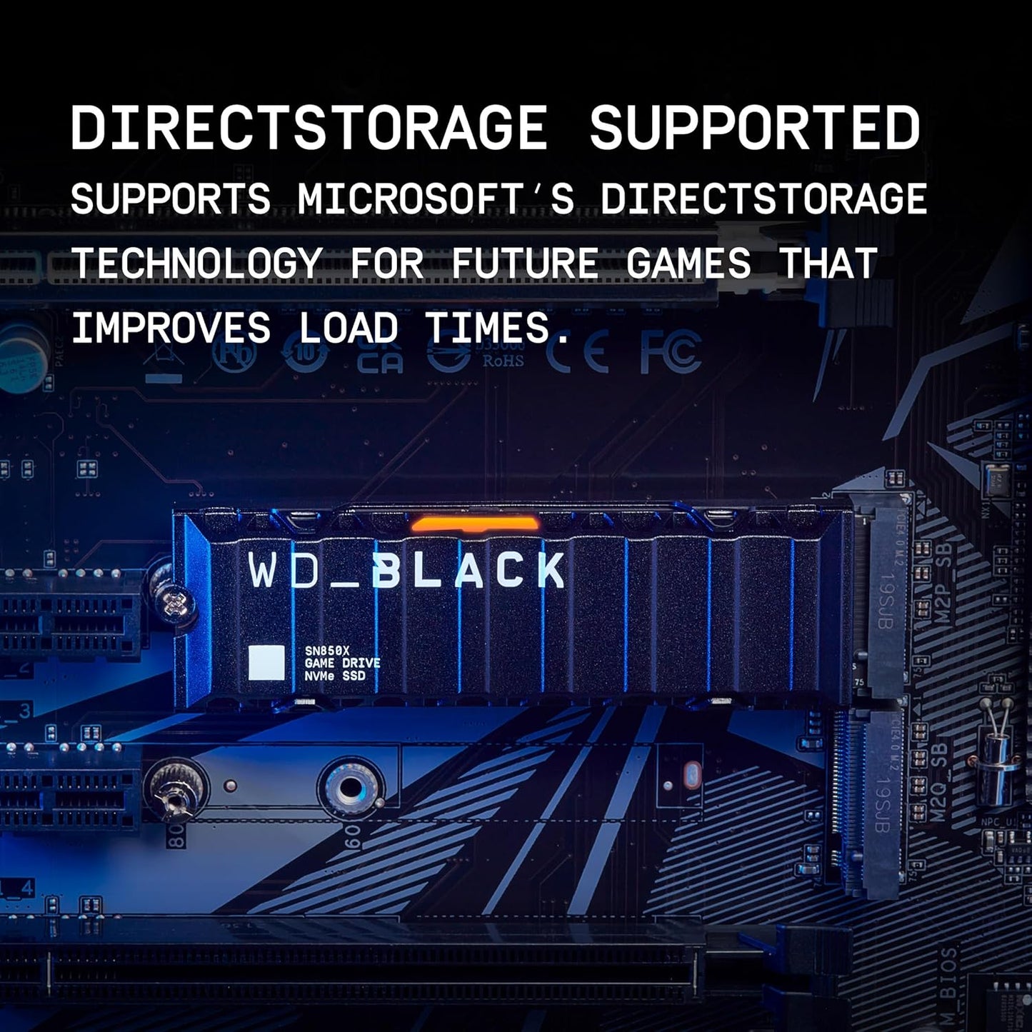 WD_BLACK 2TB SN850X NVMe SSD Internal Solid State Drive with Heatsink - Works with Playstation 5, Gen4 PCIe, M.2 2280, Up to 7,300 MB/s - WDS200T2XHE