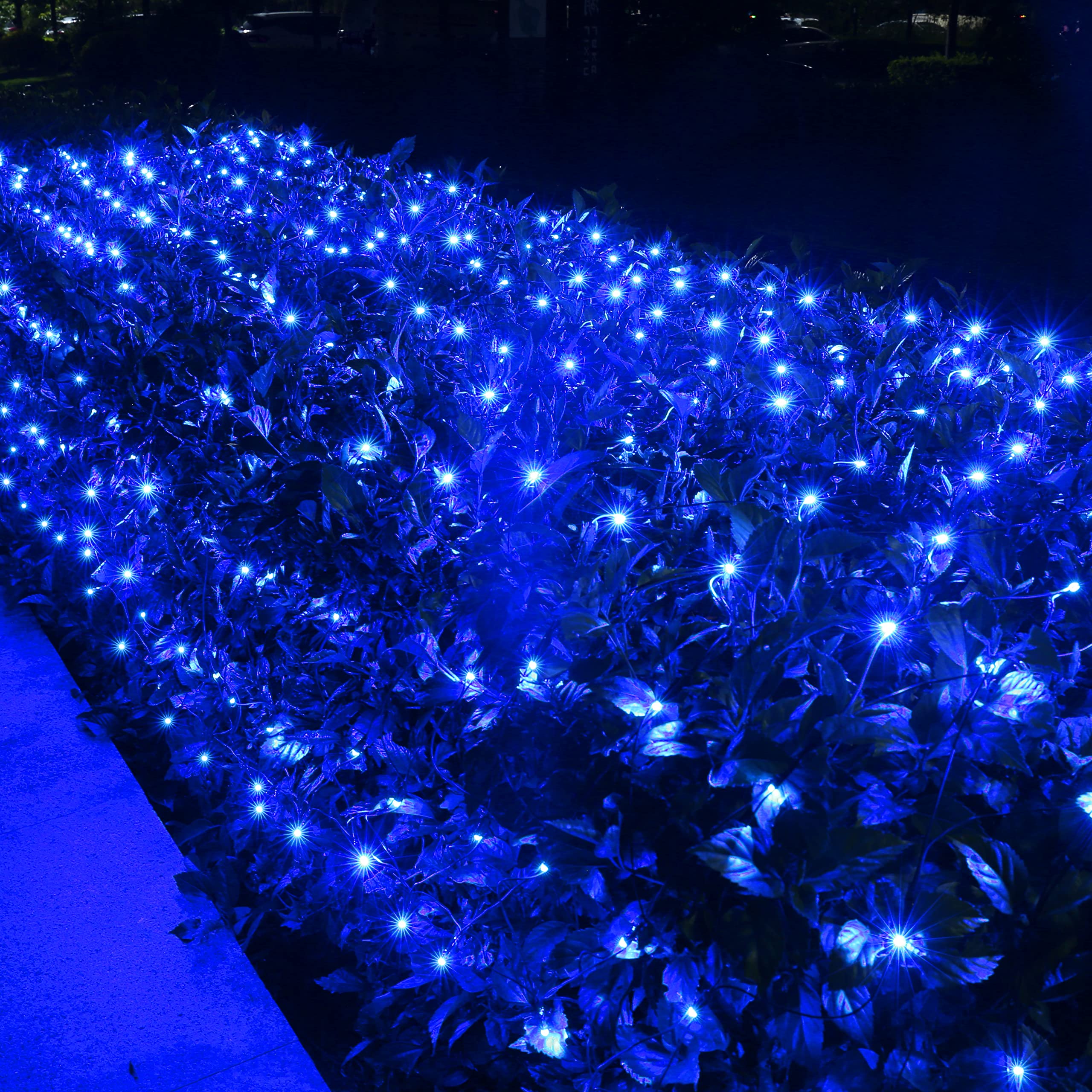 12ft x 5ft 360 LED Christmas Net Lights, 8 Modes Waterproof With Timer Low Voltage Connectable Mesh Lights for Trees, Bushes, Shurb, Garden, Outdoor Decoration(2 Pack, Green Wire, White)