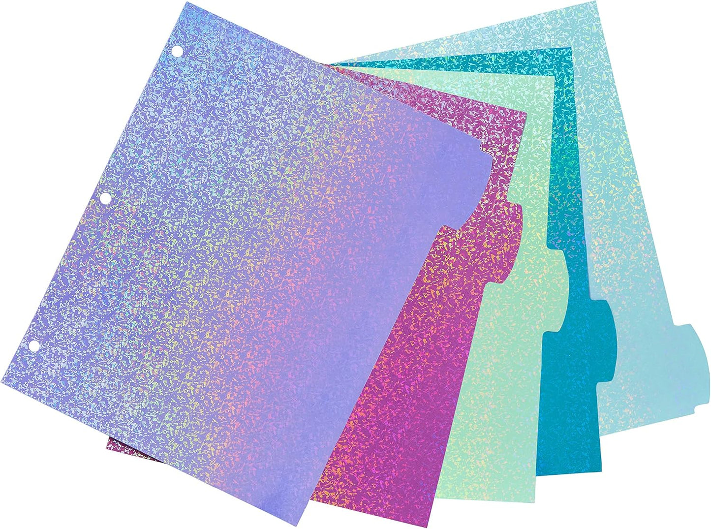 Avery Luxe Collection Holographic Big Tab Fashion Dividers for 3 Ring Binders, 5 Tab Set, Confetti Pattern, 1 Set (24929)