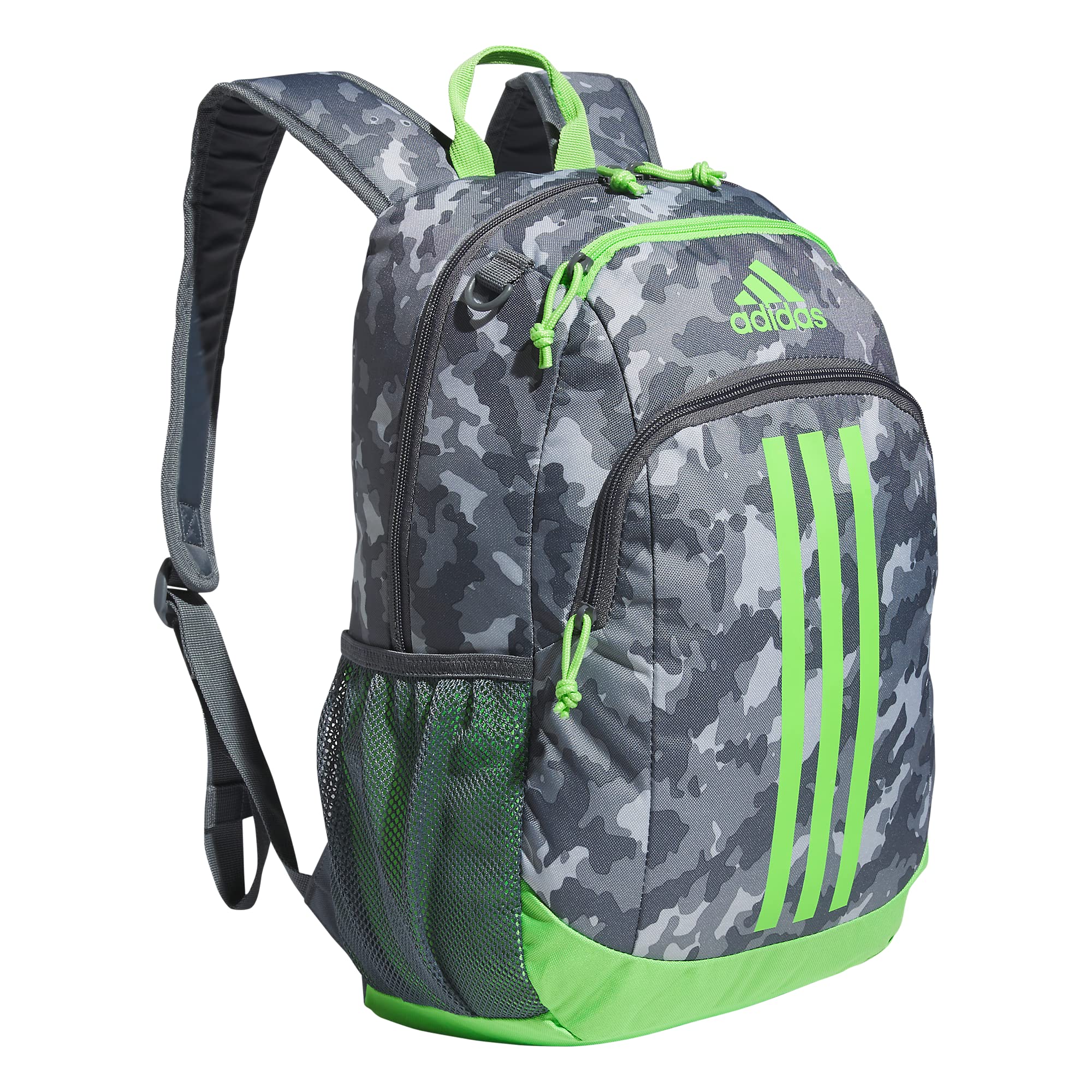 adidas Creator Laptop Backpack for Women and Men, Comfortable and Durable Small Athletic Bag, Camouflage Carbon/Black/Impact Orange, One Size
