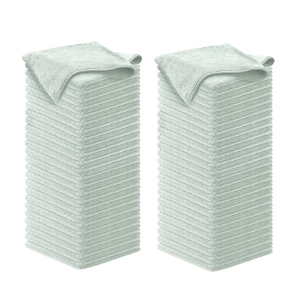 USANOOKS Microfiber Cleaning Cloth Grey - 12 Pcs (12.5"x12.5") - High Performance - 1200 Washes, Ultra Absorbent Microfiber Towel Weave Grime & Liquid for Streak-Free Mirror Shine - Car Washing Cloth